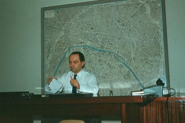 Ahmet Halim Neyzi at Ralph M. Parsons Company's European headquarters in Paris, 1957